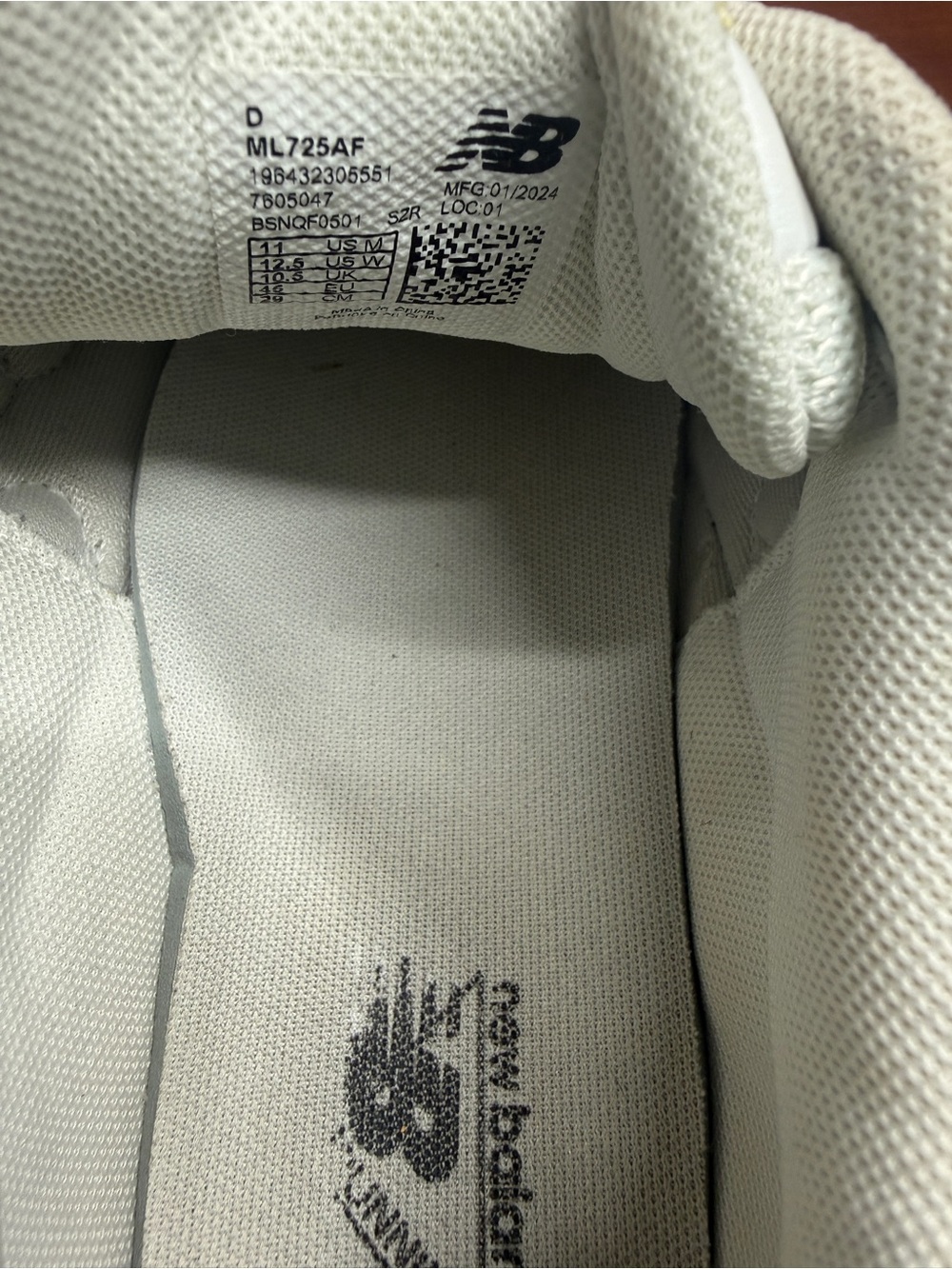 New Balance 725 White men size 11 - Picture 5 of 5